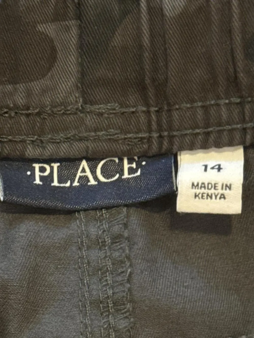 The Children's Place Boys Black Camouflage Cargo Pants Size 14